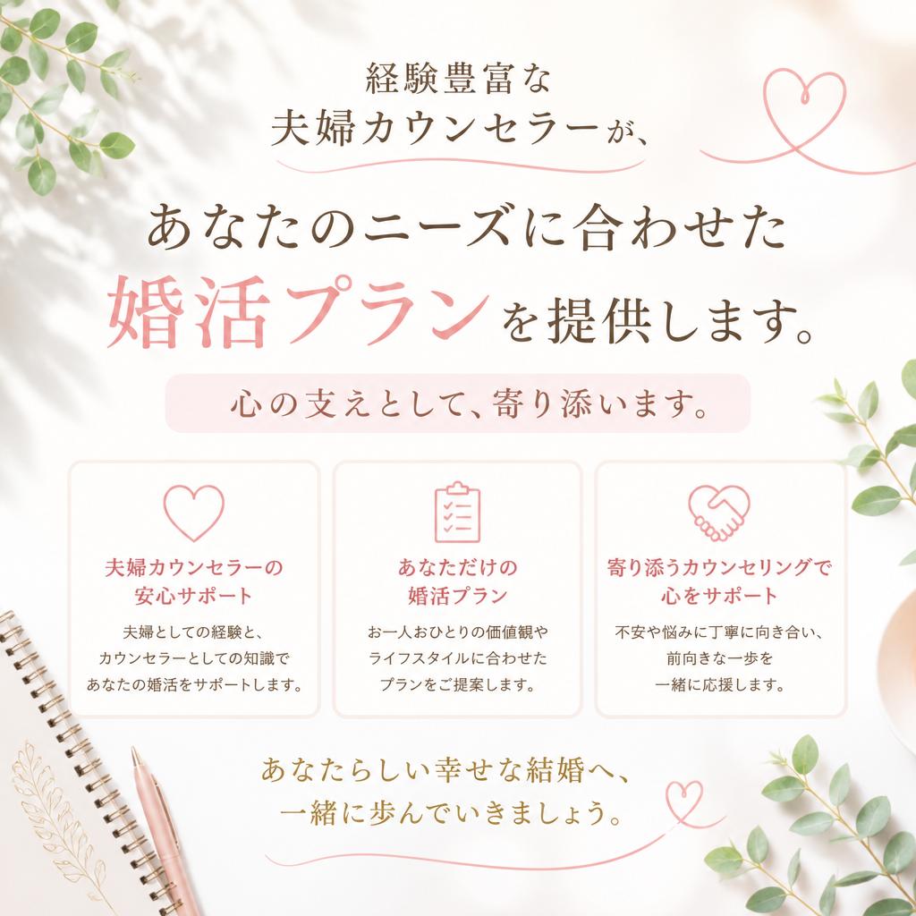 プロのカウンセラーによる手厚いサポート