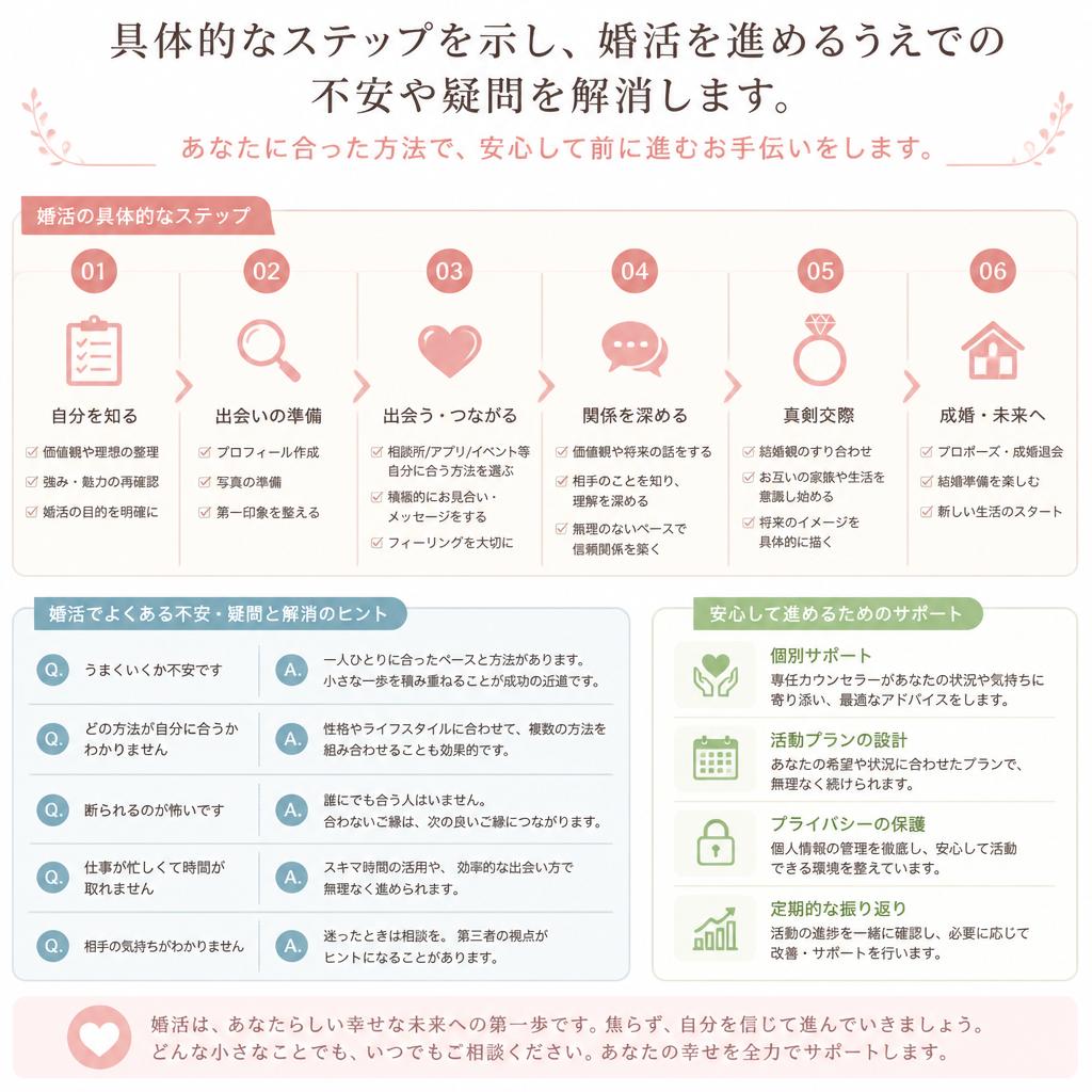 安心して進める婚活のステップ