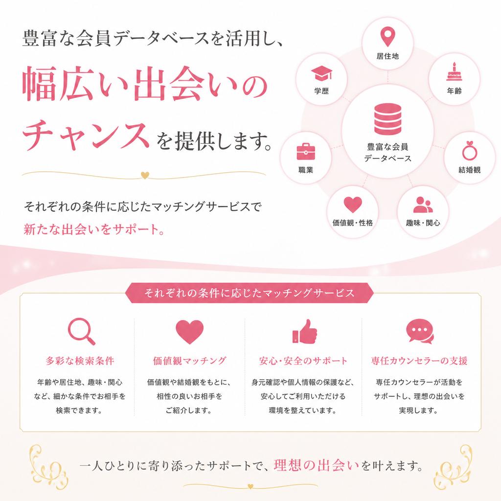 多様な出会いのチャンス