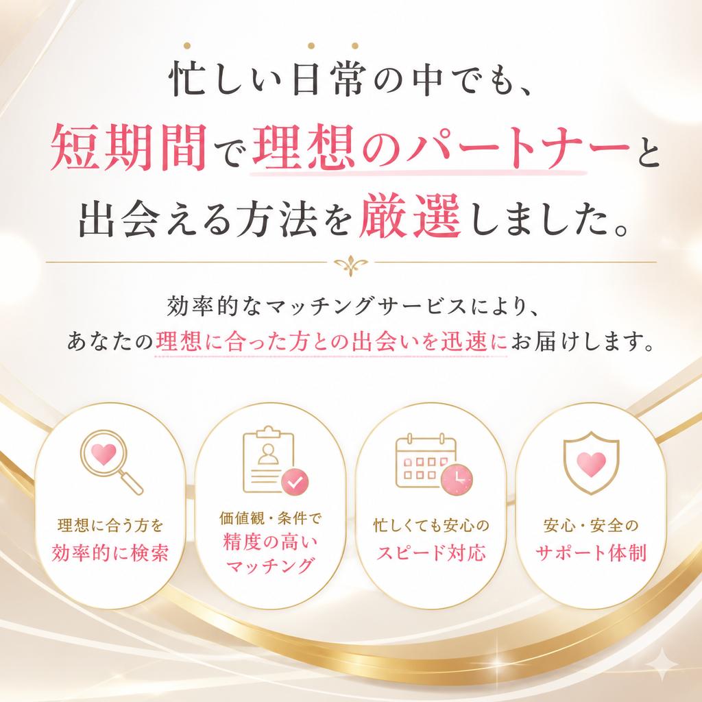 短期間での出会いを実現