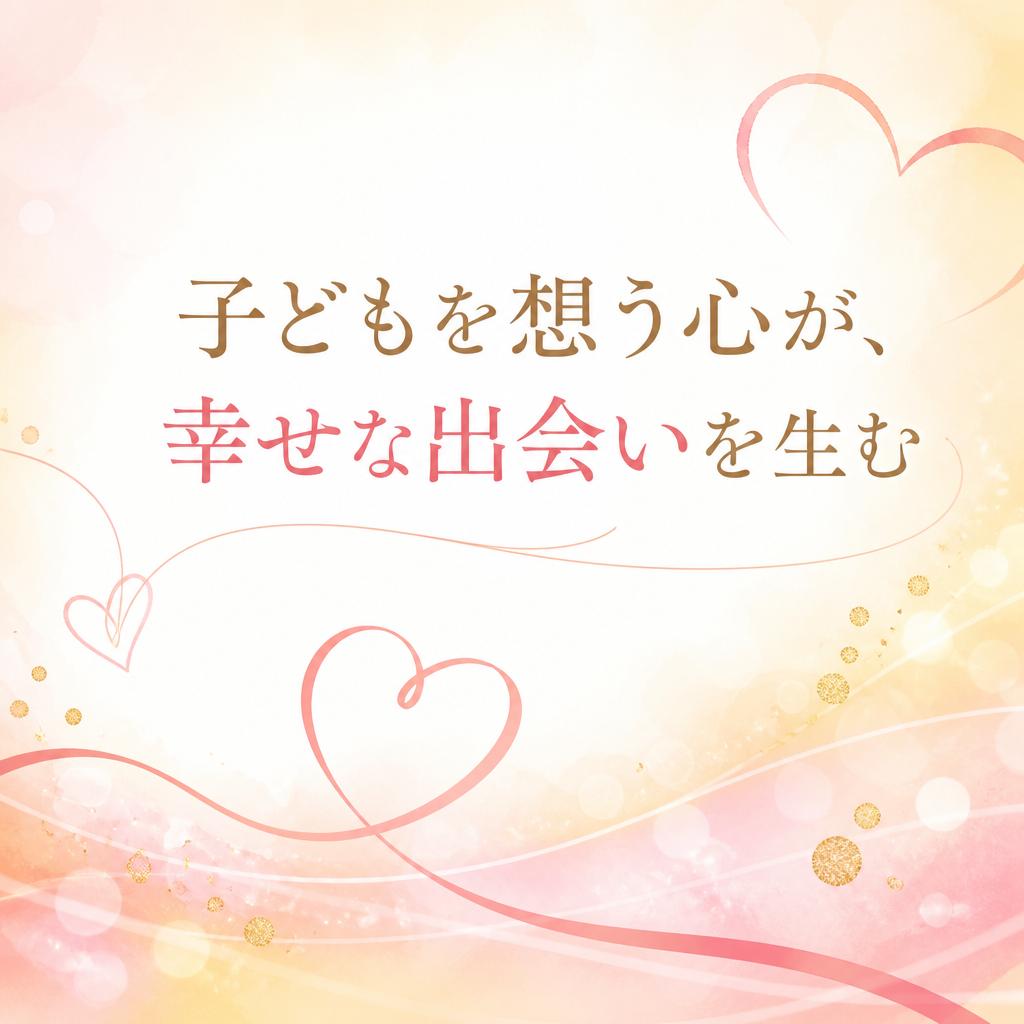 子どもを想う心が、幸せな出会いを生む