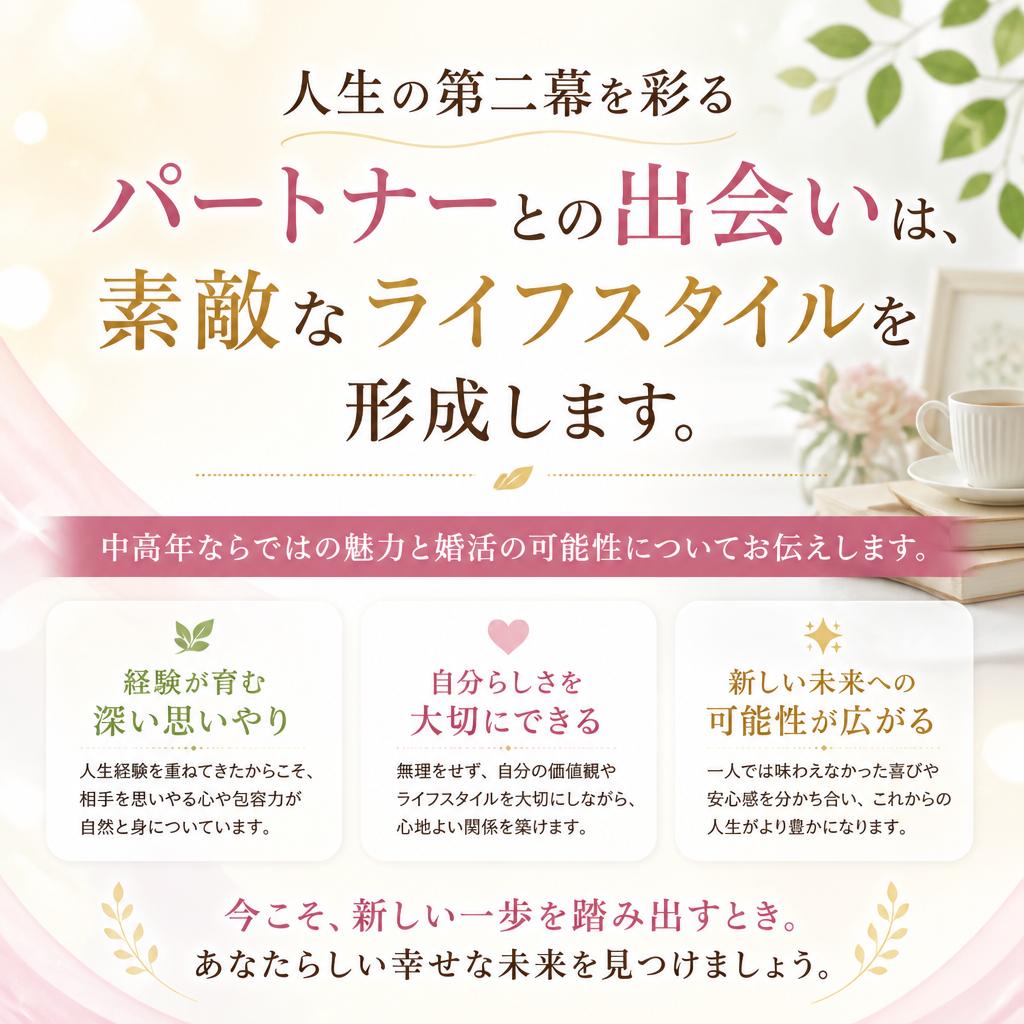 中高年の婚活の魅力