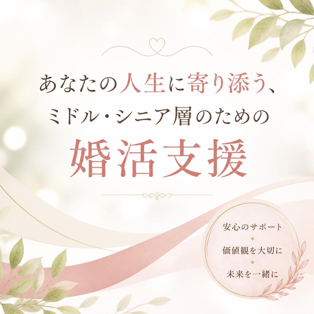 あなたの人生に寄り添う、ミドル・シニア層のための婚活支援