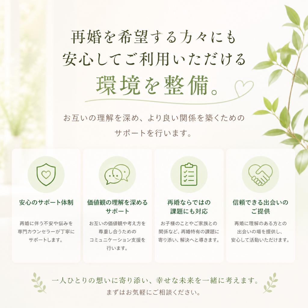 再婚サポートの充実