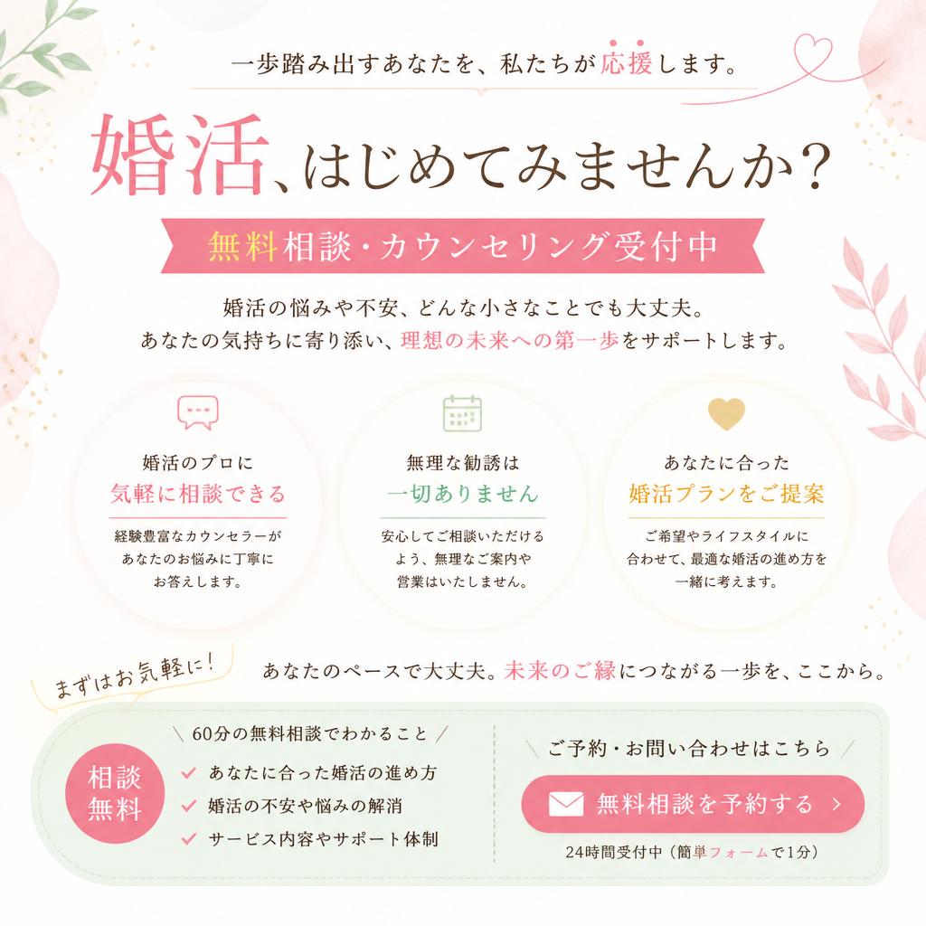 今すぐ始めよう！無料相談のご案内