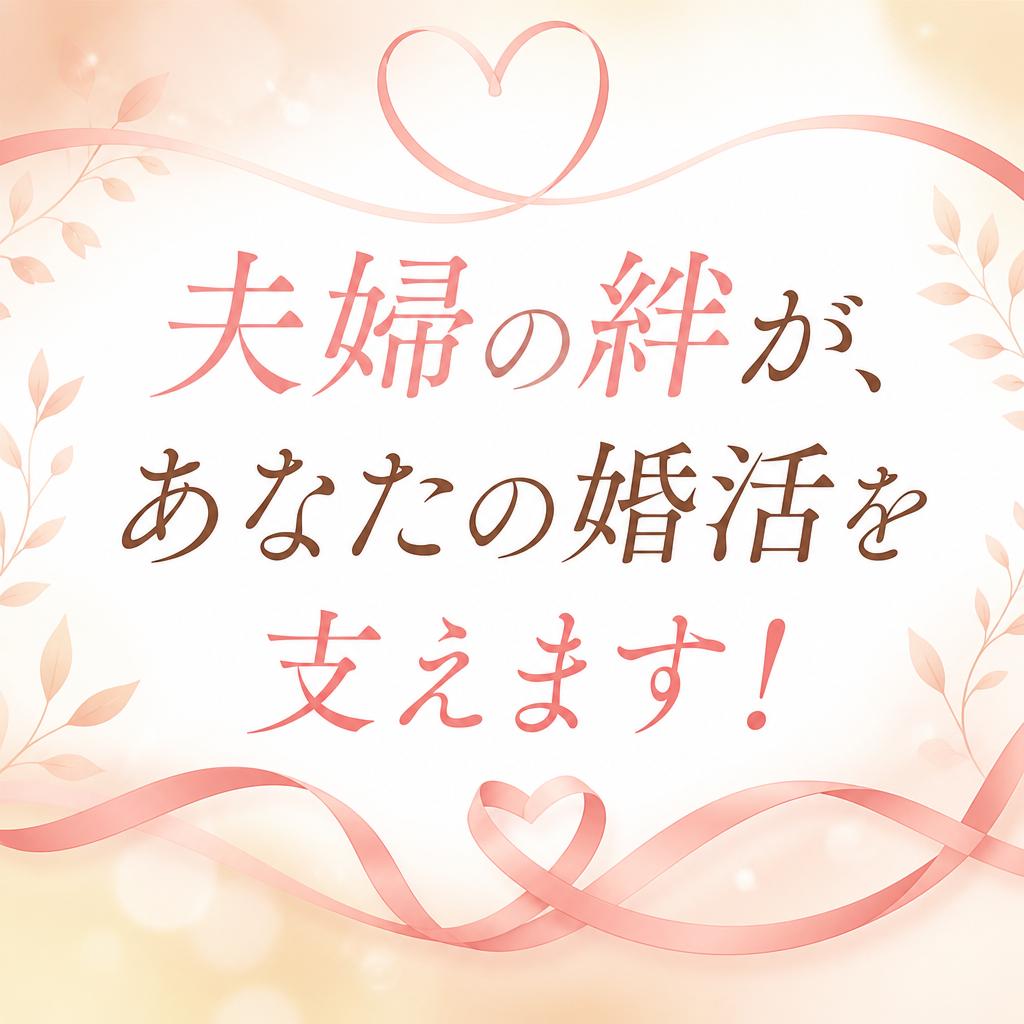 夫婦の絆が、あなたの婚活を支えます！