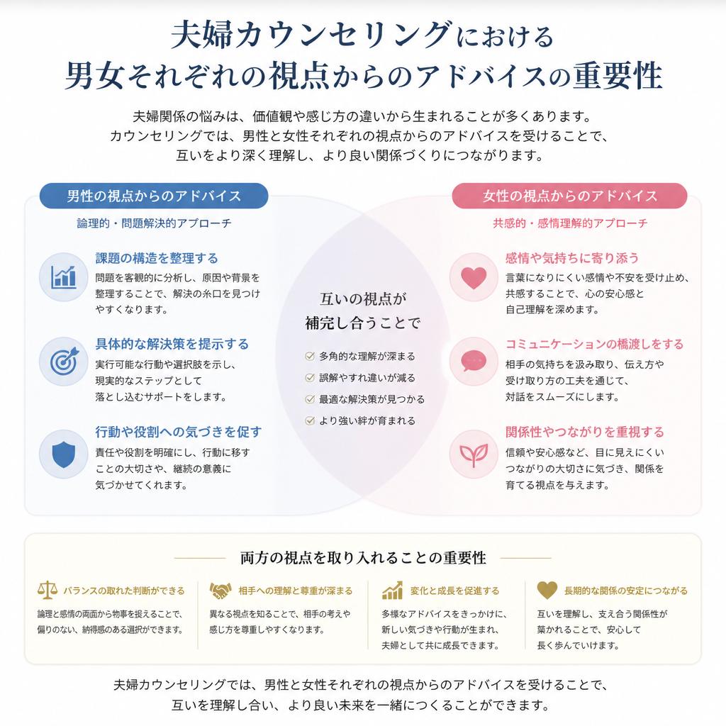 男女それぞれの視点からのサポート