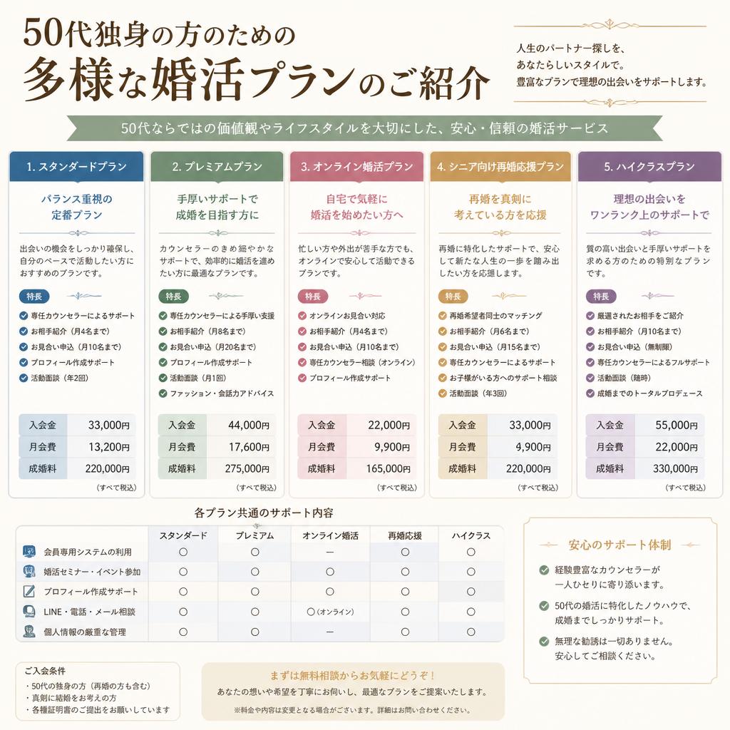 多様なニーズに応えるプラン