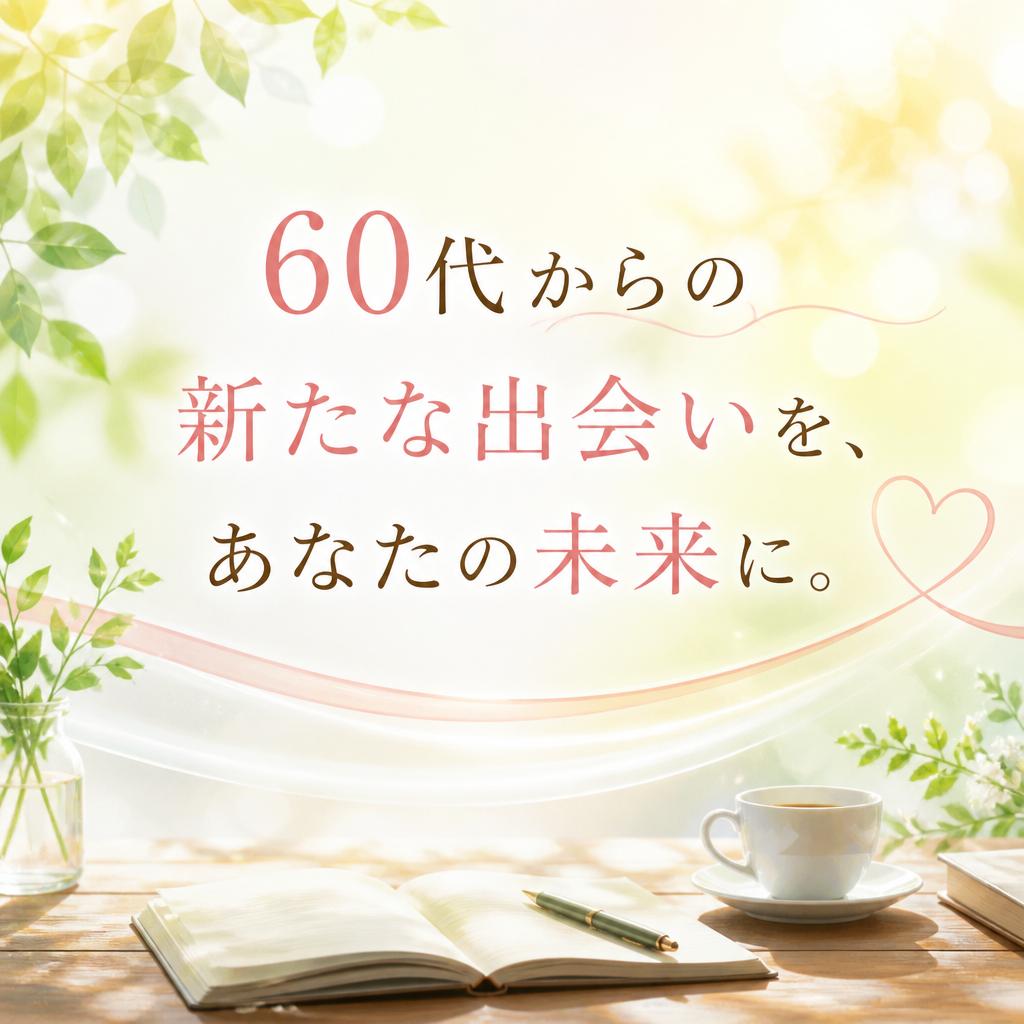 60代からの新たな出会いを、あなたの未来に。