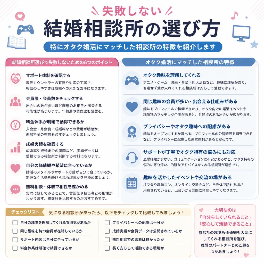 5. 結婚相談所選びのポイント
