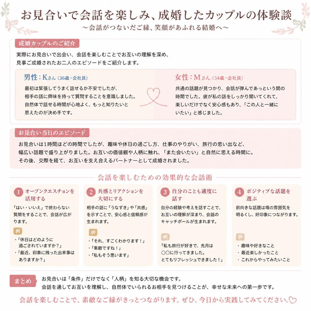 成功事例：会話を楽しんだカップルの声