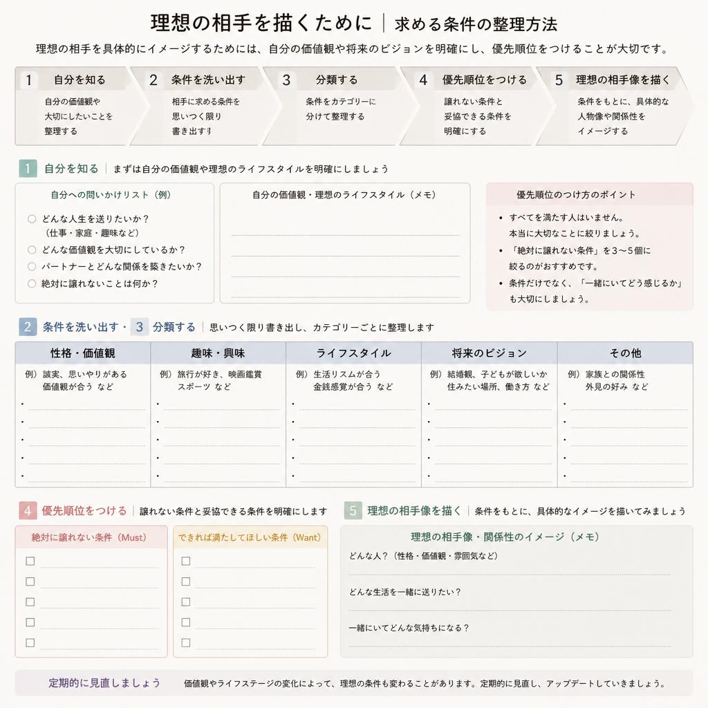 相手に求める条件の明確化