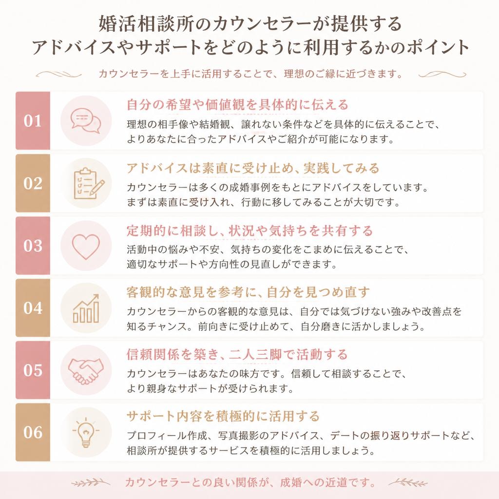 7. 相談所のサポートを活用