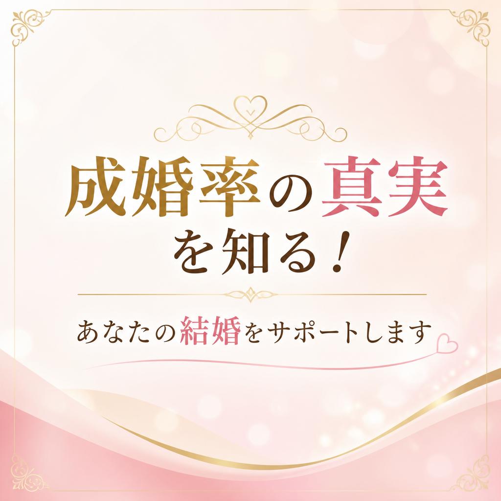 成婚率の真実を知る！あなたの結婚をサポートします