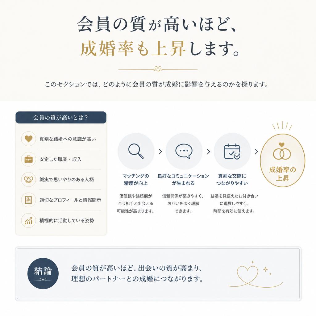 会員の質と成婚率の関係