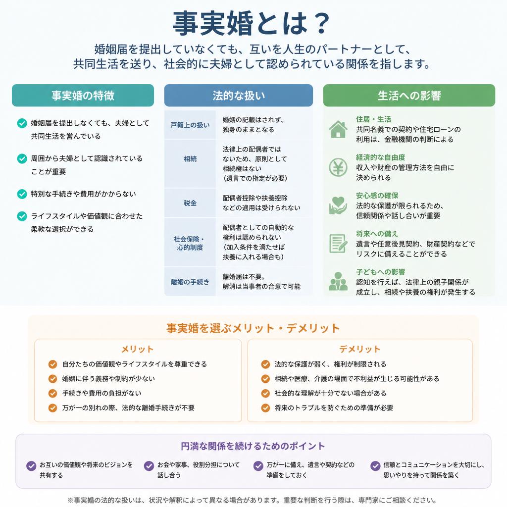 事実婚のメリットとデメリット