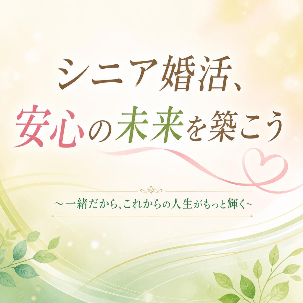 シニア婚活、安心の未来を築こう