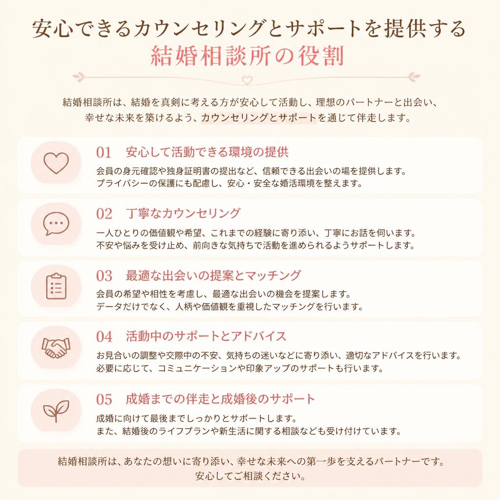 安心して婚活を進めるために