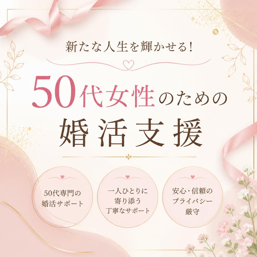 新たな人生を輝かせる！50代女性のための婚活支援