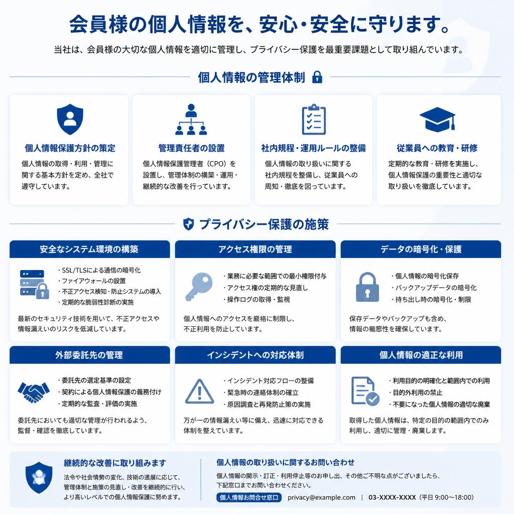 安心のプライバシー保護