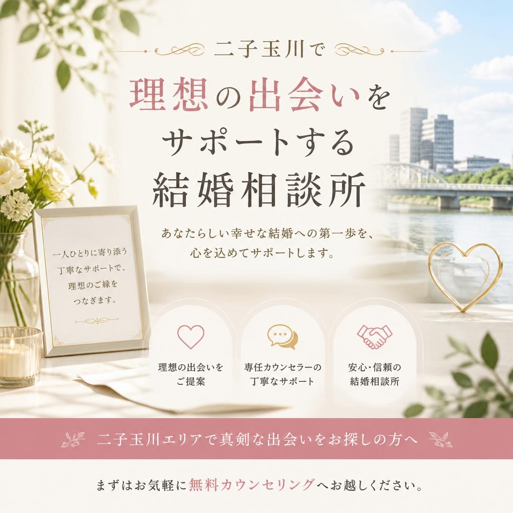 二子玉川で理想の出会いをサポートする結婚相談所