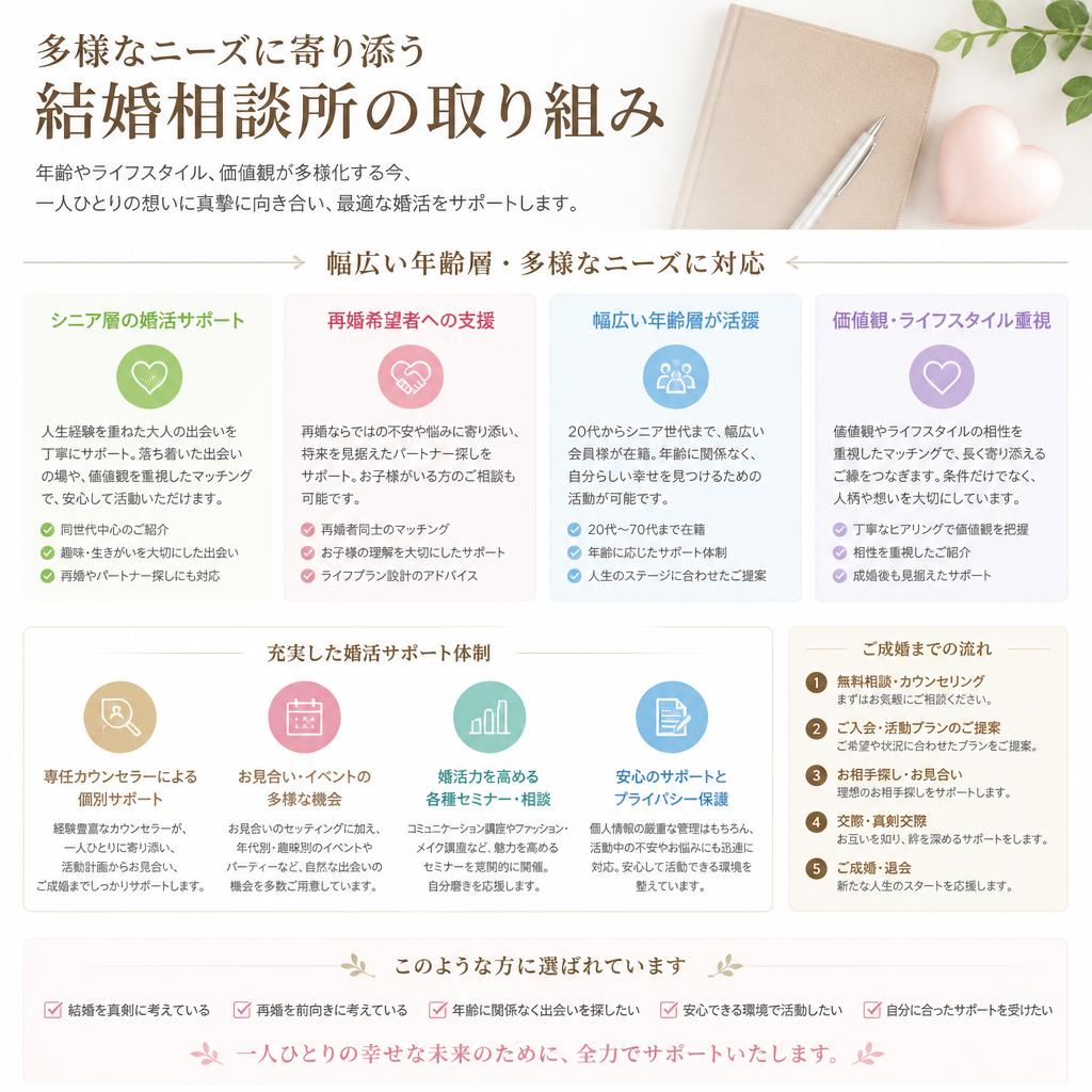 多様なニーズに応えるサービス