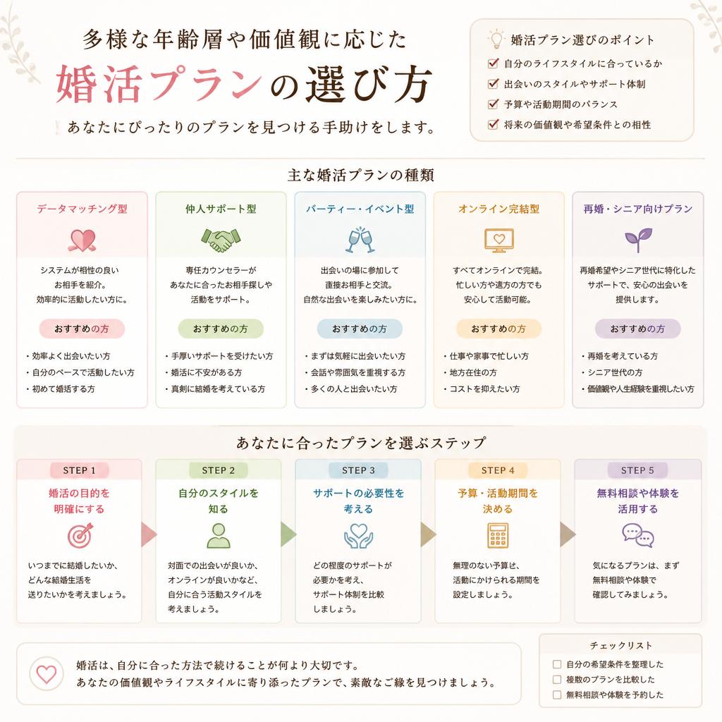 あなたに合った婚活プランの選び方